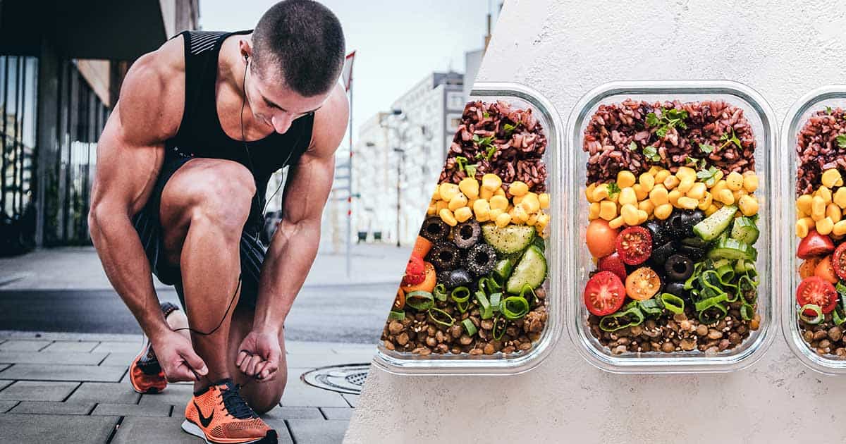 Läufer und Meal Prep